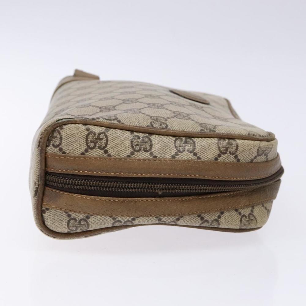 GUCCI GG Supreme Clutch Bag PVC Beige Auth ep10390 - Picture 3 of 16